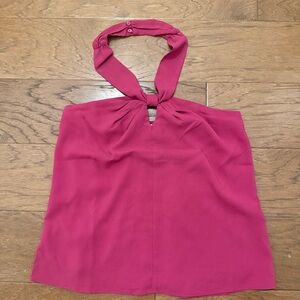 LOFT Fuchsia Halter Blouse